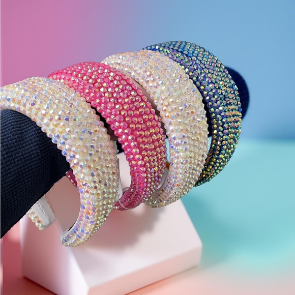 Shimmery Co Accessories - Headbands NWT, Crystal embellished, sold as group of 4, width 3/4”,